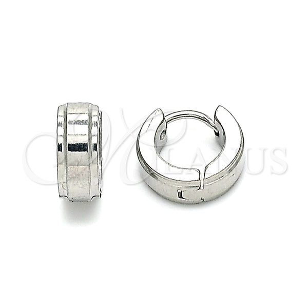 Argolla Huggie 02.255.0011.10 Acero Inoxidable, Pulido, Tono Plateado