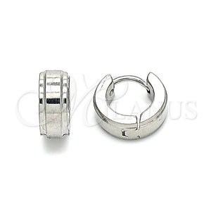 Argolla Huggie 02.255.0011.10 Acero Inoxidable, Pulido, Tono Plateado