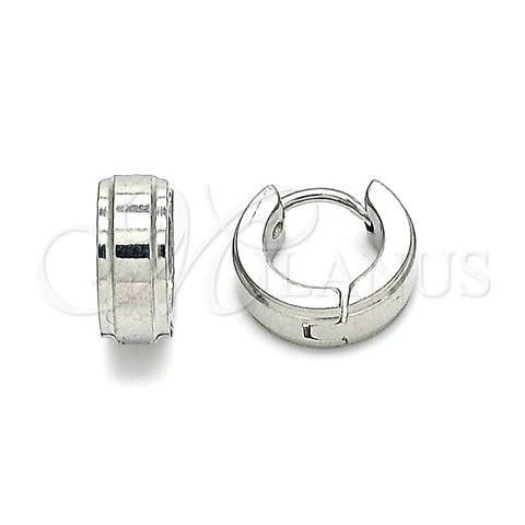 Argolla Huggie 02.255.0011.10 Acero Inoxidable, Pulido, Tono Plateado