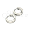 Argolla Huggie 02.255.0012.10 Acero Inoxidable, Pulido, Tono Plateado