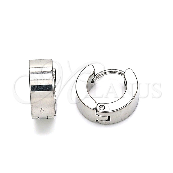 Argolla Huggie 02.255.0013.10 Acero Inoxidable, Pulido, Tono Plateado