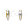 Argolla Huggie 02.255.0015.10 Acero Inoxidable, Pulido, Dos Tonos