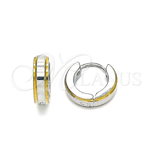 Argolla Huggie 02.255.0015.10 Acero Inoxidable, Pulido, Dos Tonos