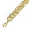 Pulsera Elegante 03.331.0136.09 Oro Laminado, Pulido, Tono Dorado (12 MM Thickness, 9 Inches Length)
