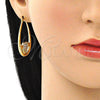 Argolla Mediana 02.380.0058.30 Oro Laminado, Diseño de Corazón, con Blanca Cristal, Diamantado, Tono Dorado
