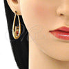 Argolla Mediana 02.380.0059.30 Oro Laminado, Diseño de Búho, con Multicolor Cristal, Diamantado, Tono Dorado