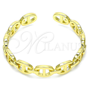 Aro Individual 07.341.0004 Oro Laminado, Diseño de Puff Mariner, Pulido, Tono Dorado (Grosor 10.6 MM, Talla Unica)