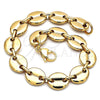 Pulsera Básica 04.116.0062.08 Acero Inoxidable, Diseño de Puff Mariner, Pulido, Tono Dorado (11 MM Thickness, 8 Inches Length)