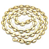 Gargantilla Basica 04.116.0062.30 Acero Inoxidable, Diseño de Puff Mariner, Pulido, Tono Dorado (11 MM Thickness, 30 Inches Length)
