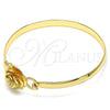 Aro Individual 07.192.0016.04 Oro Laminado, Diseño de Flor, Pulido, Tono Dorado (05 MM Thickness, Size 4 (2.25 Diameter))