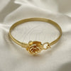 Aro Individual 07.192.0016.04 Oro Laminado, Diseño de Flor, Pulido, Tono Dorado (05 MM Thickness, Size 4 (2.25 Diameter))