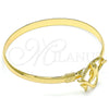 Aro Individual 07.192.0024.04 Oro Laminado, Diseño de Delfín y Corazón, Pulido, Tono Dorado (05 MM Thickness, Size 4 (2.25 Diameter))