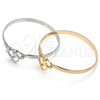 Aro Individual 07.192.0024.04 Oro Laminado, Diseño de Delfín y Corazón, Pulido, Tono Dorado (05 MM Thickness, Size 4 (2.25 Diameter))
