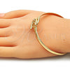 Aro Individual 07.192.0010.04 Oro Laminado, Diseño de Herradura, Pulido, Tono Dorado (05 MM Thickness, Size 4 (2.25 Diameter))