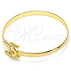 Aro Individual 07.192.0010.04 Oro Laminado, Diseño de Herradura, Pulido, Tono Dorado (05 MM Thickness, Size 4 (2.25 Diameter))