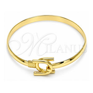 Aro Individual 07.192.0010.04 Oro Laminado, Diseño de Herradura, Pulido, Tono Dorado (Grosor 05 MM, Talla 4 (2,25 de Diámetro))