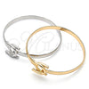 Aro Individual 07.192.0010.04 Oro Laminado, Diseño de Herradura, Pulido, Tono Dorado (05 MM Thickness, Size 4 (2.25 Diameter))