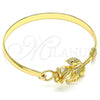 Aro Individual 07.192.0037.04 Oro Laminado, Diseño de Flor, Pulido, Tono Dorado (05 MM Thickness, Size 4 (2.25 Diameter))