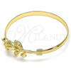 Aro Individual 07.192.0037.04 Oro Laminado, Diseño de Flor, Pulido, Tono Dorado (05 MM Thickness, Size 4 (2.25 Diameter))