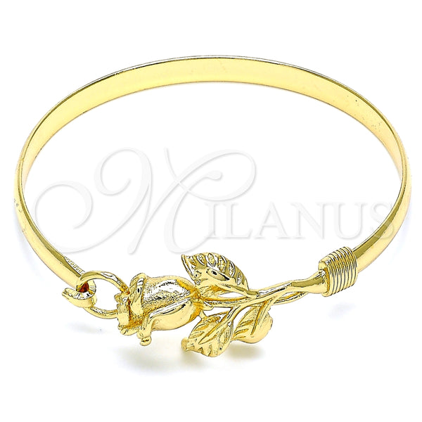 Aro Individual 07.192.0037.04 Oro Laminado, Diseño de Flor, Pulido, Tono Dorado (05 MM Thickness, Size 4 (2.25 Diameter))