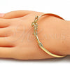 Aro Individual 07.192.0038.04 Oro Laminado, Diseño de Ãrbol y Pajaro, Pulido, Tono Dorado (05 MM Thickness, Size 4 (2.25 Diameter))