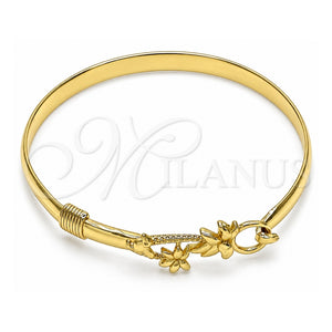 Aro Individual 07.192.0038.04 Oro Laminado, Diseño de Ãrbol y Pajaro, Pulido, Tono Dorado (Grosor 05 MM, Talla 4 (2,25 de Diámetro))