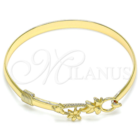 Aro Individual 07.192.0038.04 Oro Laminado, Diseño de Ãrbol y Pajaro, Pulido, Tono Dorado (05 MM Thickness, Size 4 (2.25 Diameter))