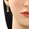 Argolla Huggie 02.368.0028.10 Oro Laminado, Diseño de Candado, Pulido, Tono Dorado