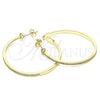 Arete Dormilona 02.156.0536 Oro Laminado, Diseño de Flecha, con Blanca Micro Pave, Pulido, Tono Dorado