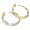 Arete Dormilona 02.156.0537 Oro Laminado, con Zirconia Cubica Blanca, Pulido, Tono Dorado