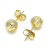 Arete Dormilona 02.100.0106 Oro Laminado, Mate, Tono Dorado