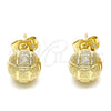 Arete Dormilona 02.100.0108 Oro Laminado, Mate, Tono Dorado
