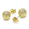 Arete Dormilona 02.100.0108 Oro Laminado, Mate, Tono Dorado
