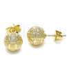 Arete Dormilona 02.100.0108 Oro Laminado, Mate, Tono Dorado