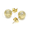 Arete Dormilona 02.100.0111 Oro Laminado, Mate, Tono Dorado