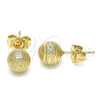 Arete Dormilona 02.100.0115 Oro Laminado, Mate, Tono Dorado