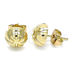 Arete Dormilona 02.100.0116 Oro Laminado, Pulido, Tono Dorado
