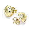 Arete Dormilona 02.100.0116.1 Oro Laminado, Pulido, Tono Dorado