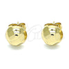 Arete Dormilona 02.100.0118 Oro Laminado, Pulido, Tono Dorado