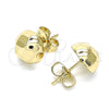 Arete Dormilona 02.100.0118 Oro Laminado, Pulido, Tono Dorado