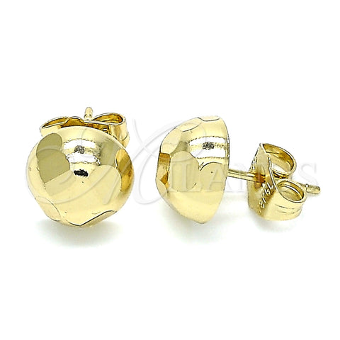 Arete Dormilona 02.100.0118 Oro Laminado, Pulido, Tono Dorado
