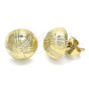 Arete Dormilona 02.100.0119.1 Oro Laminado, Diamantado, Tono Dorado