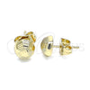 Arete Dormilona 02.100.0120 Oro Laminado, Diamantado, Tono Dorado