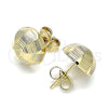 Arete Dormilona 02.100.0120.1 Oro Laminado, Diamantado, Tono Dorado