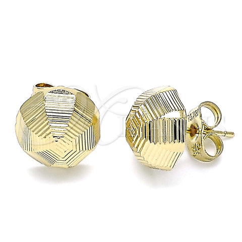 Arete Dormilona 02.100.0120.1 Oro Laminado, Diamantado, Tono Dorado