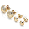 Arete Dormilona 02.100.0120.1 Oro Laminado, Diamantado, Tono Dorado