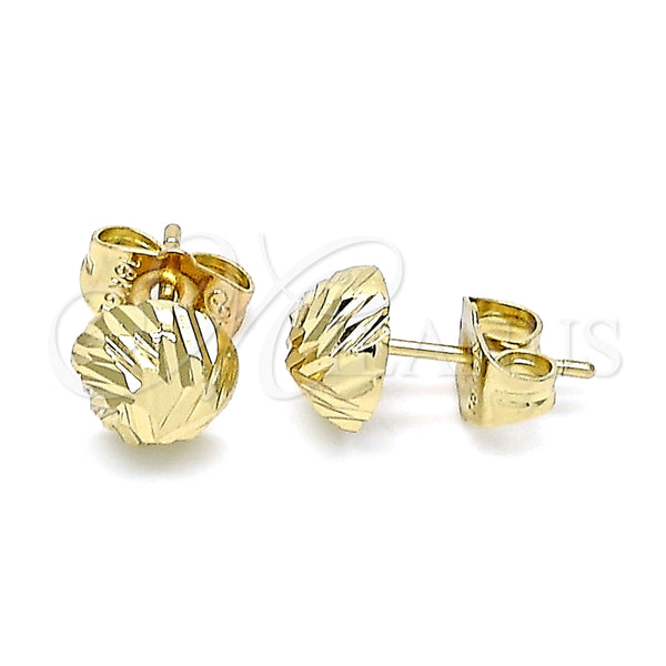 Arete Dormilona 02.100.0055.2 Oro Laminado, Diamantado, Tono Dorado