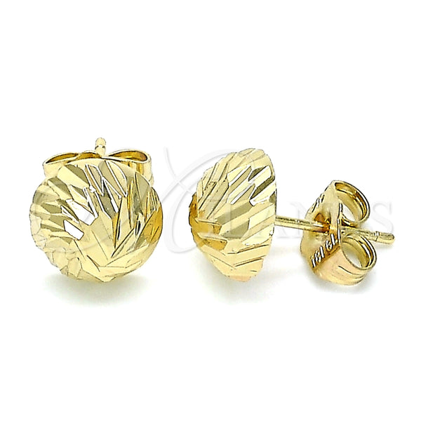 Arete Dormilona 02.100.0055.1 Oro Laminado, Diamantado, Tono Dorado