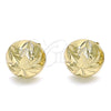 Arete Dormilona 02.100.0122 Oro Laminado, Diamantado, Tono Dorado