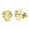 Arete Dormilona 02.100.0122 Oro Laminado, Diamantado, Tono Dorado